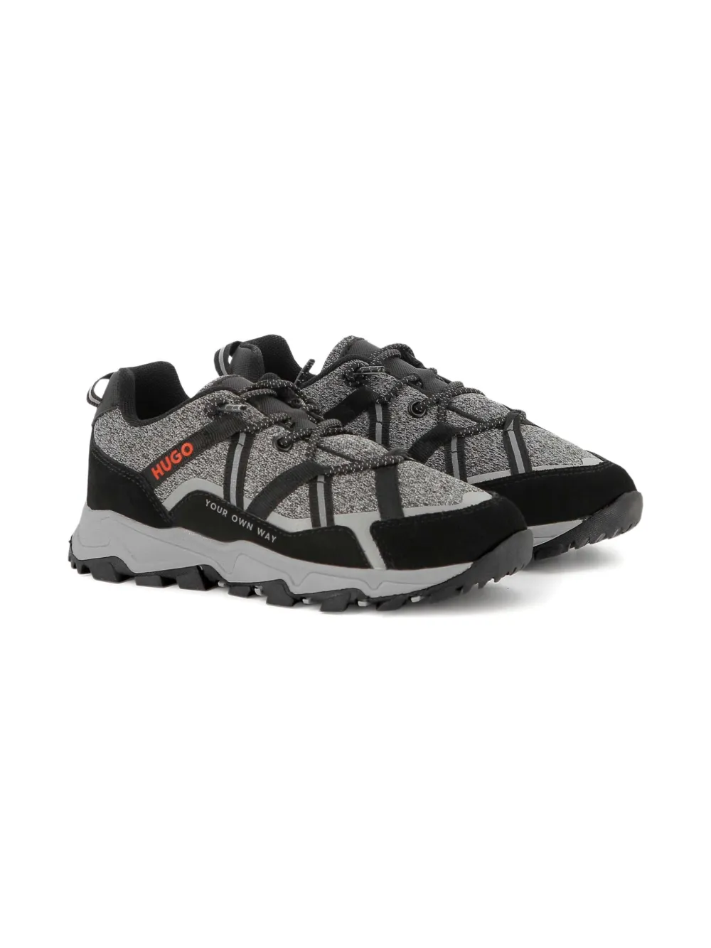 HUGO KIDS Sneakers met vlakken Zwart