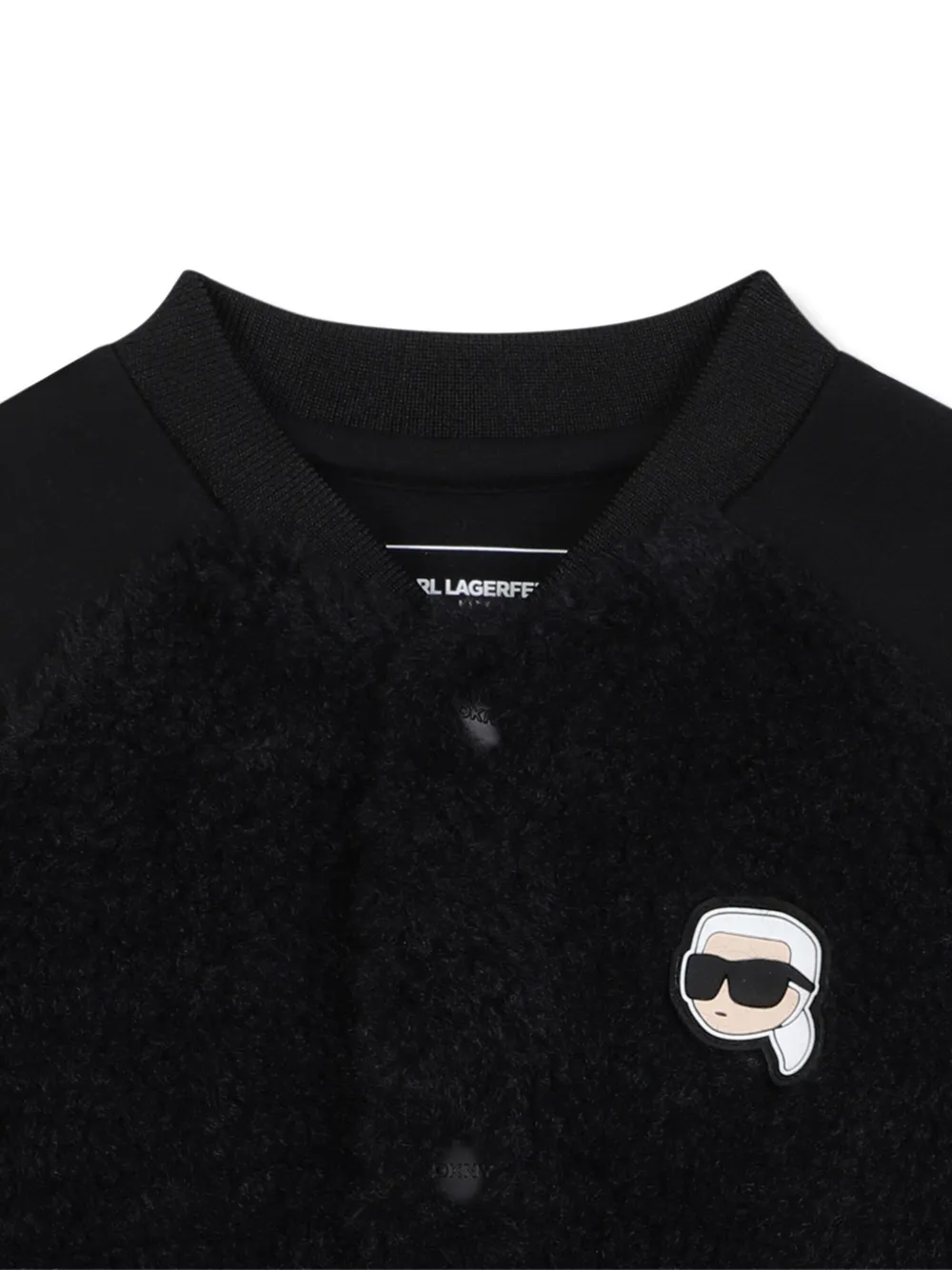 Karl Lagerfeld Kids Jack met vlakken van imitatiebont Zwart