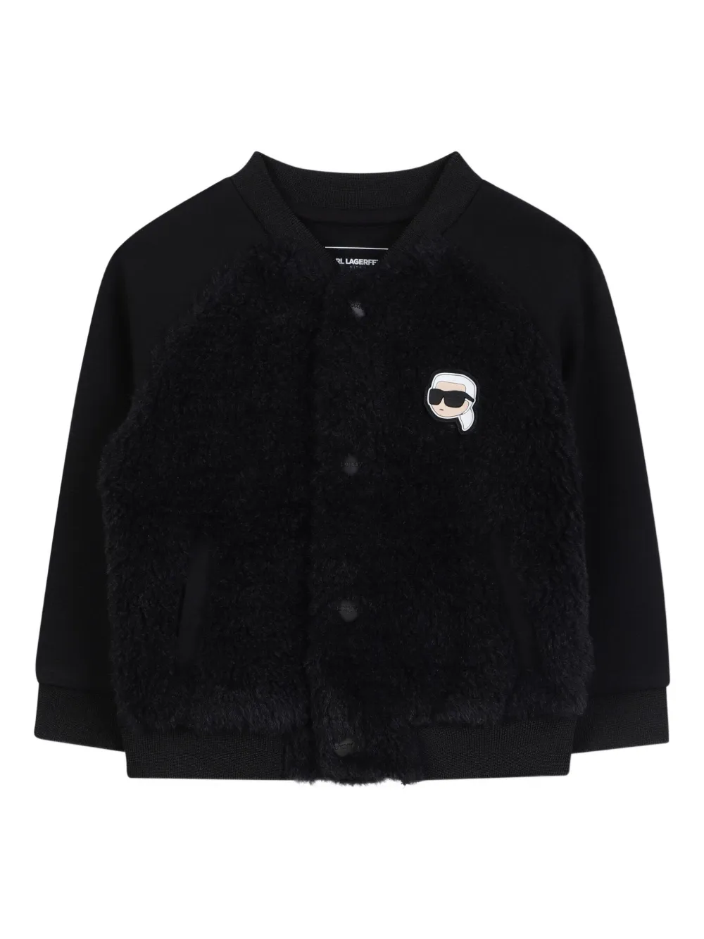 Karl Lagerfeld Kids Jack met vlakken van imitatiebont Zwart