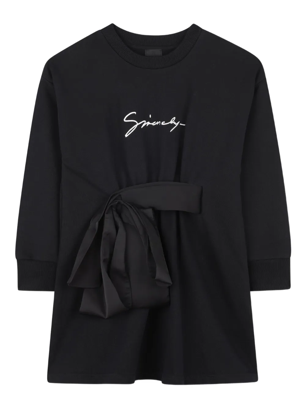 Givenchy Kids satin-tie dress Zwart