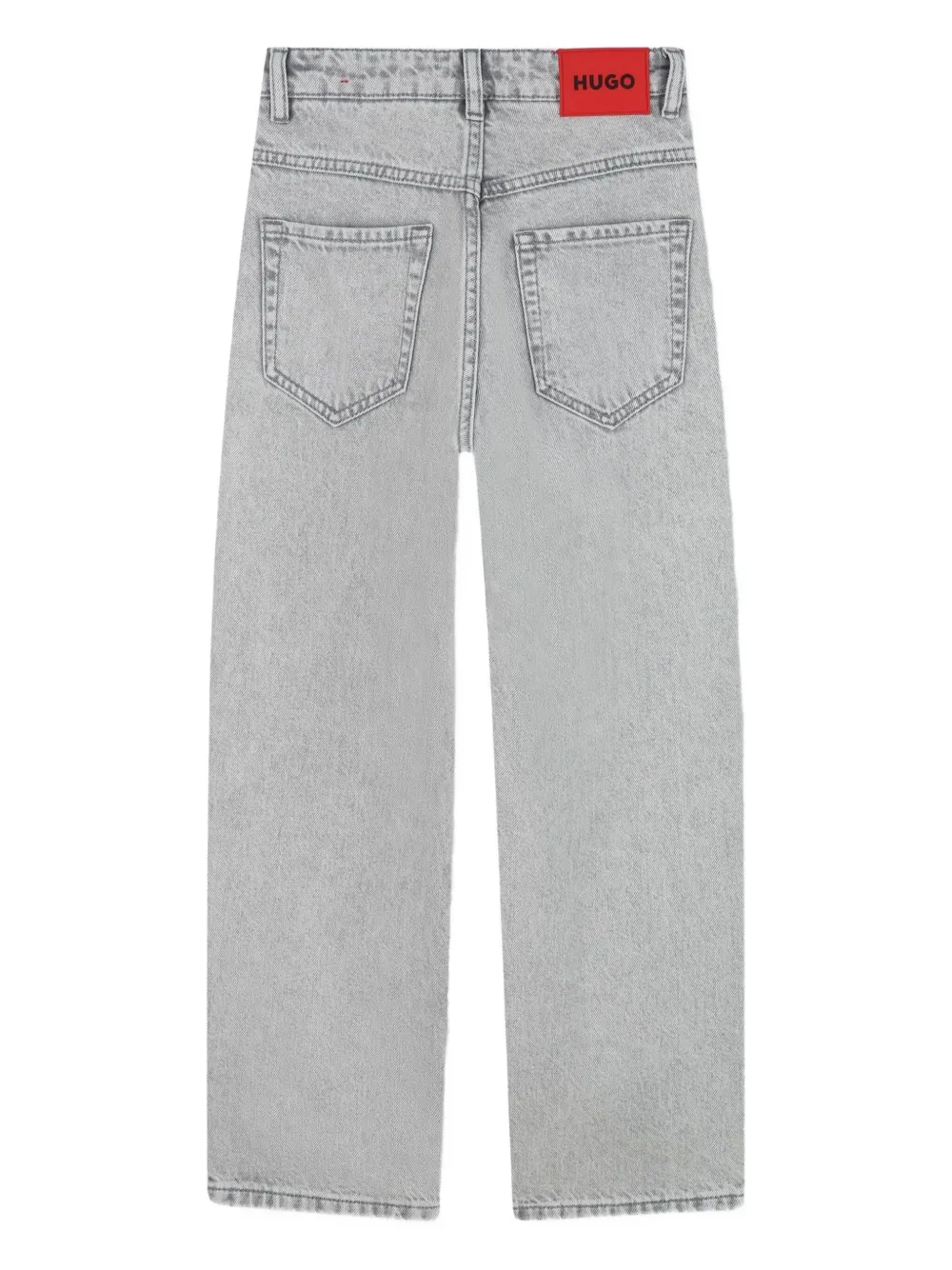 HUGO KIDS Straight jeans met lichte wassing Grijs