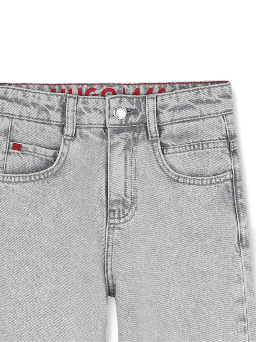 HUGO KIDS Straight jeans met lichte wassing Grijs