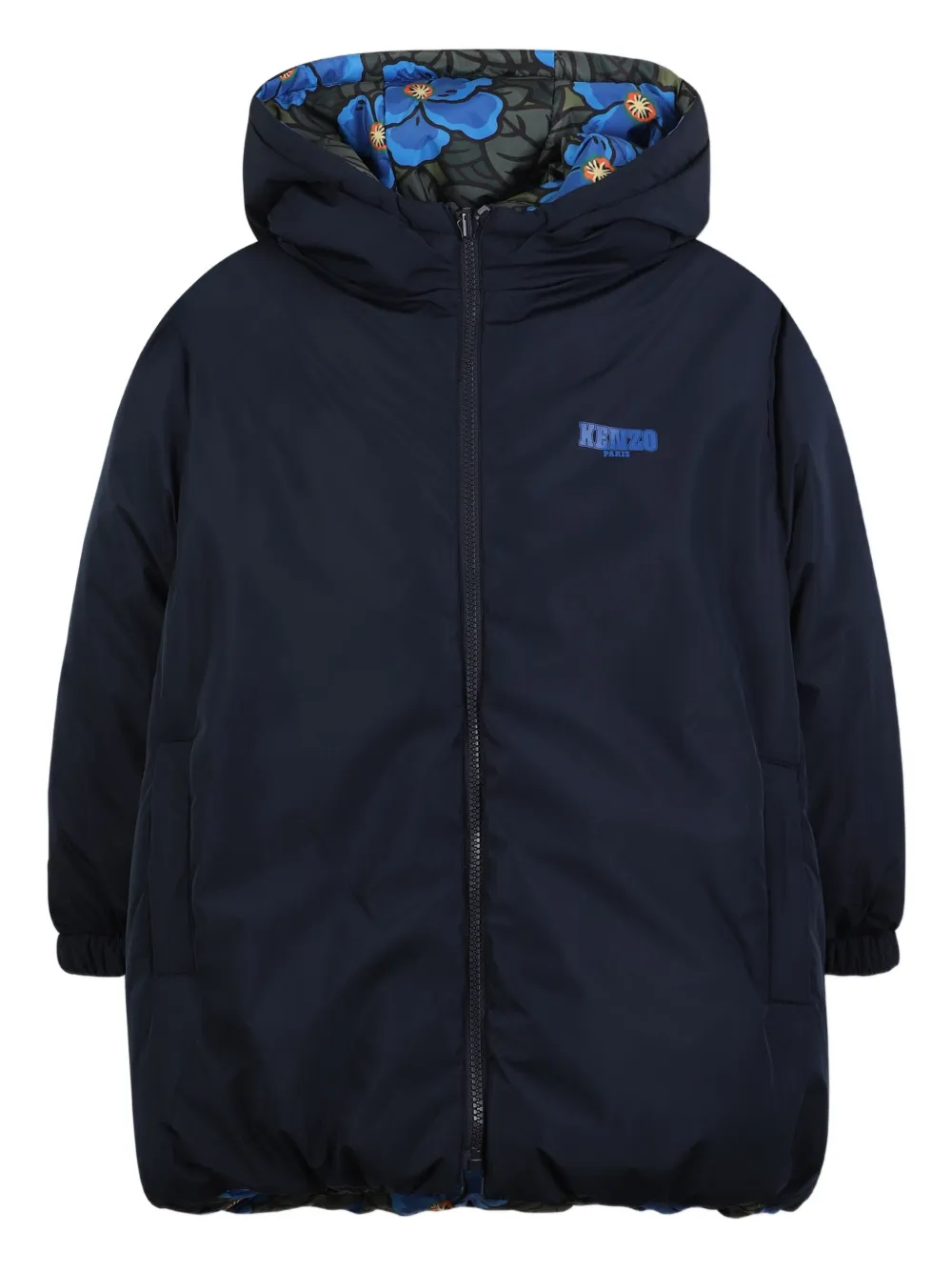 Kenzo Kids Jas met capuchon Blauw