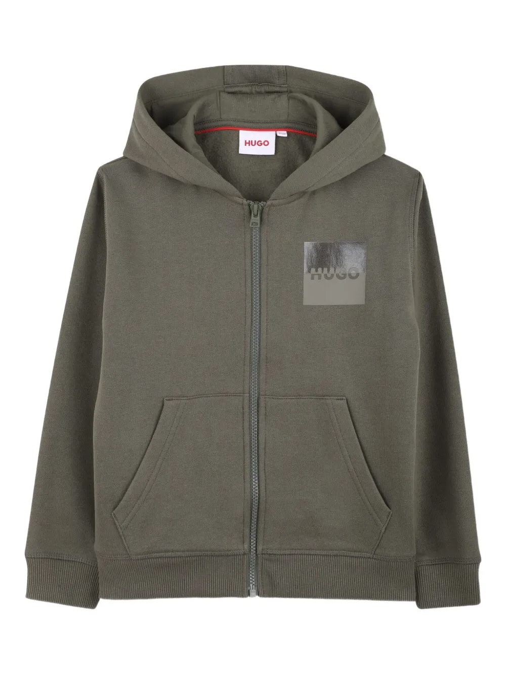 HUGO KIDS Hoodie met logoprint Groen