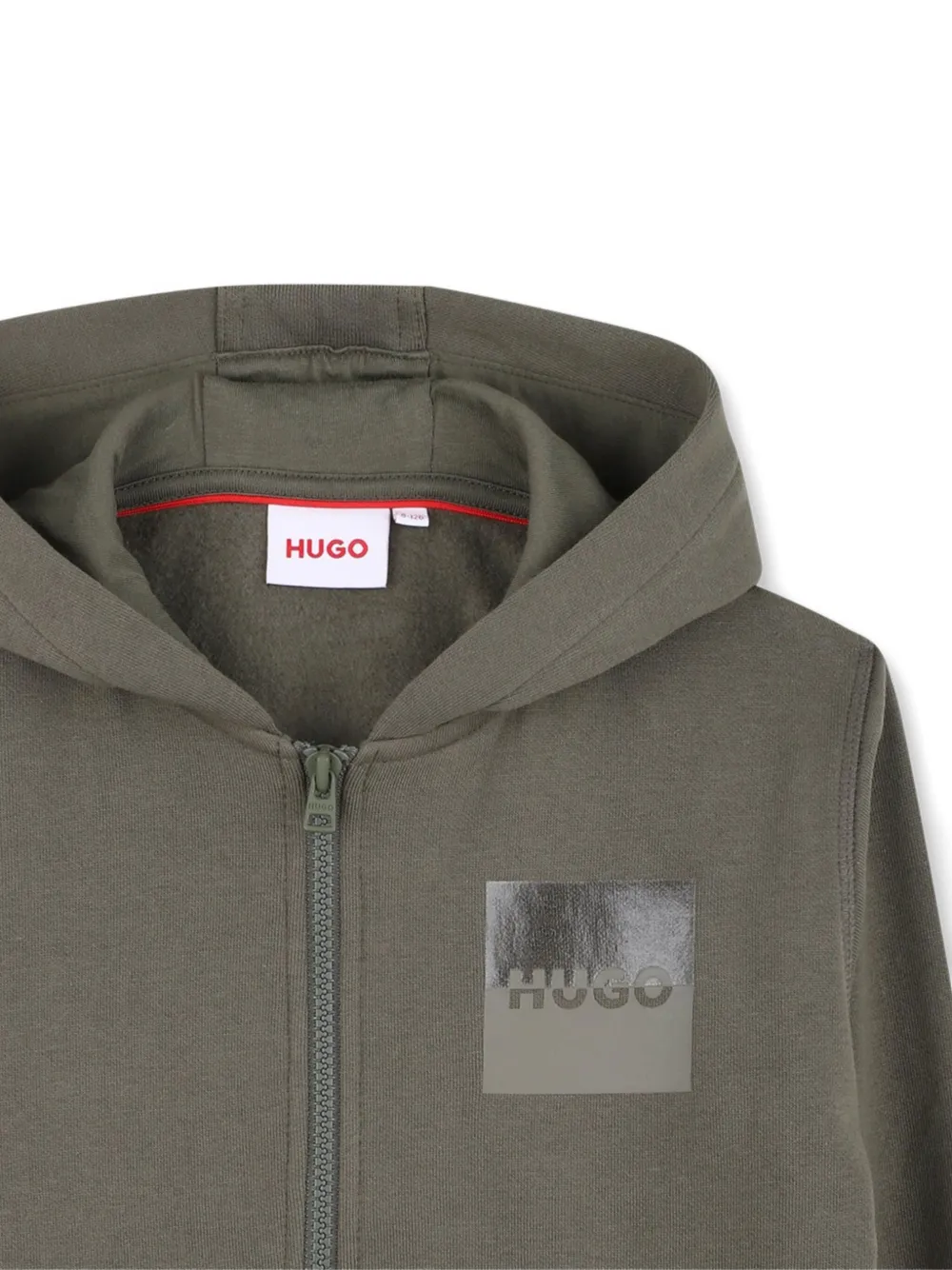 HUGO KIDS Hoodie met logoprint Groen