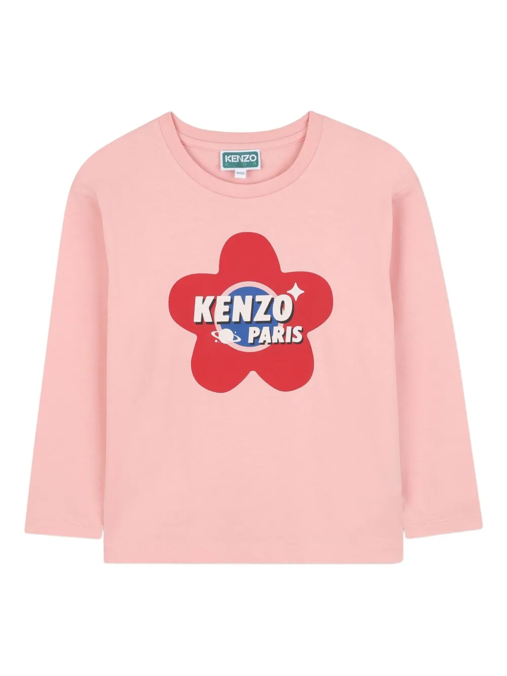 Kenzo Kids logo-print long-sleeve T-shirt | Pink | Image 1