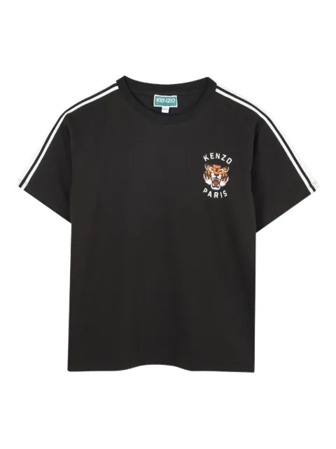 Kenzo Kids tiger-print striped T-shirt