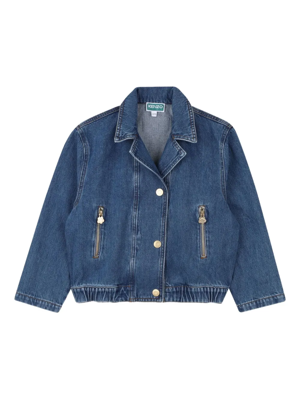 Kenzo Kids Cropped spijkerjack Blauw