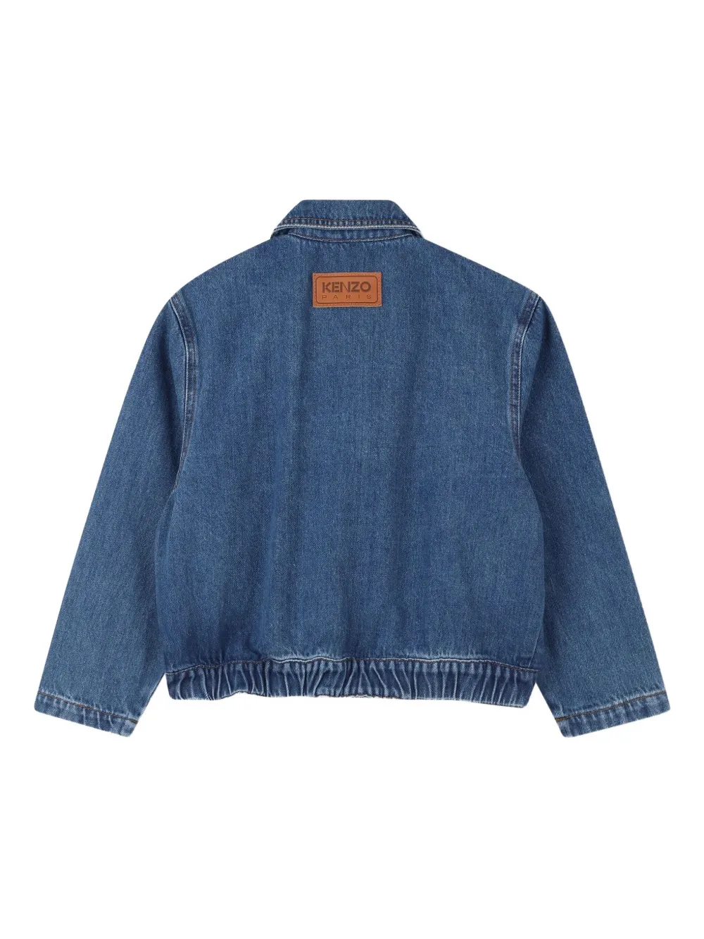 Kenzo Kids Cropped spijkerjack Blauw