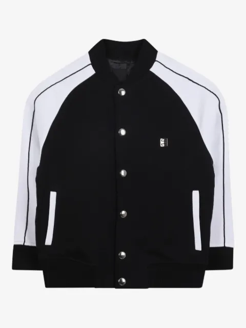 Givenchy Kids chamarra bomber con paneles en contraste