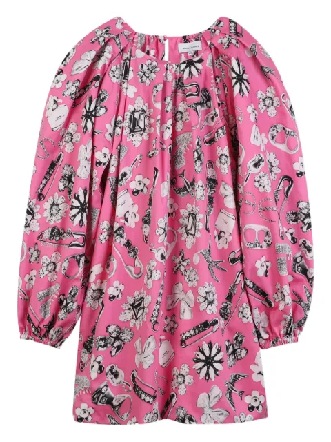 Marc Jacobs Kids puff-sleeves graphic-print dress