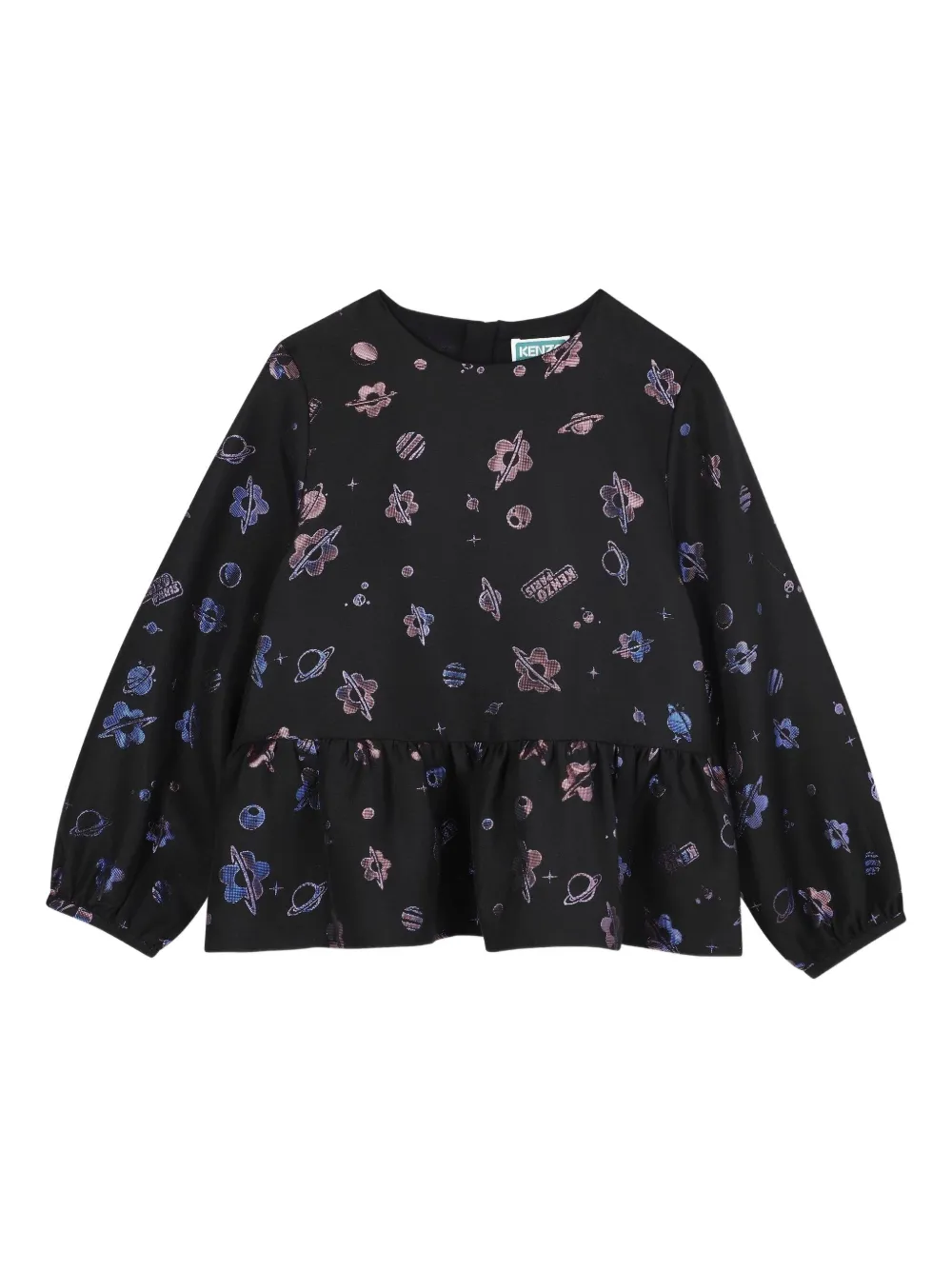 Kenzo Kids Shirt met jacquard Blauw
