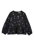 Kenzo Kids patterned-jacquard blouse - Blue