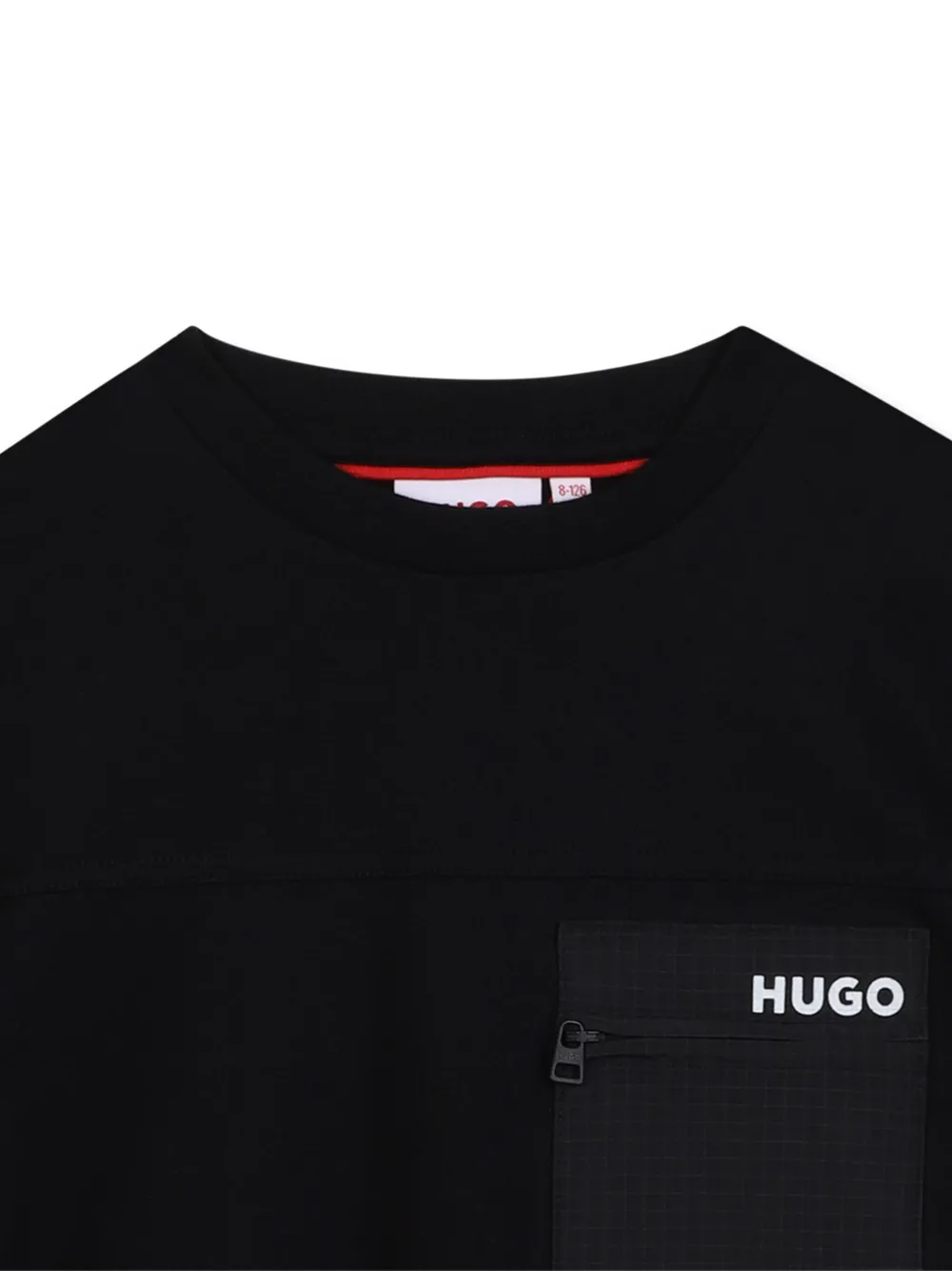 HUGO KIDS T-shirt met zak Zwart