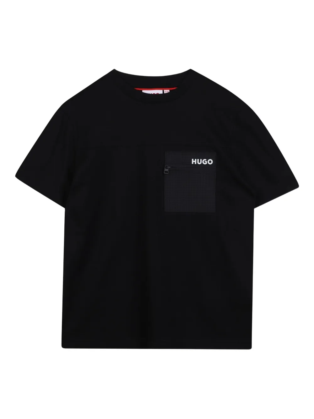 HUGO KIDS T-shirt met zak Zwart