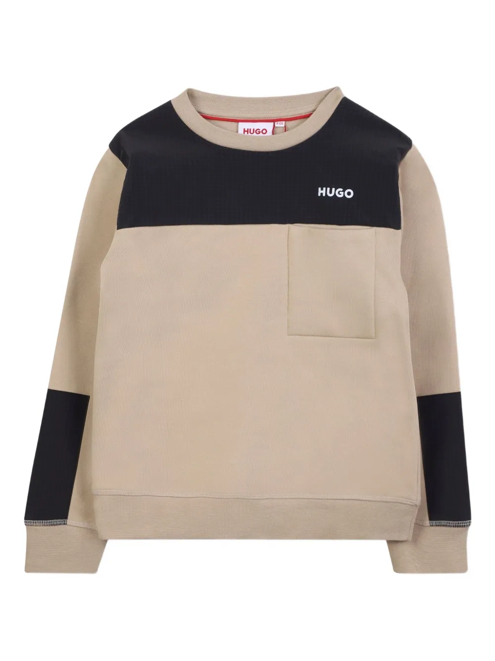 HUGO KIDS Sweater met colourblocking Beige