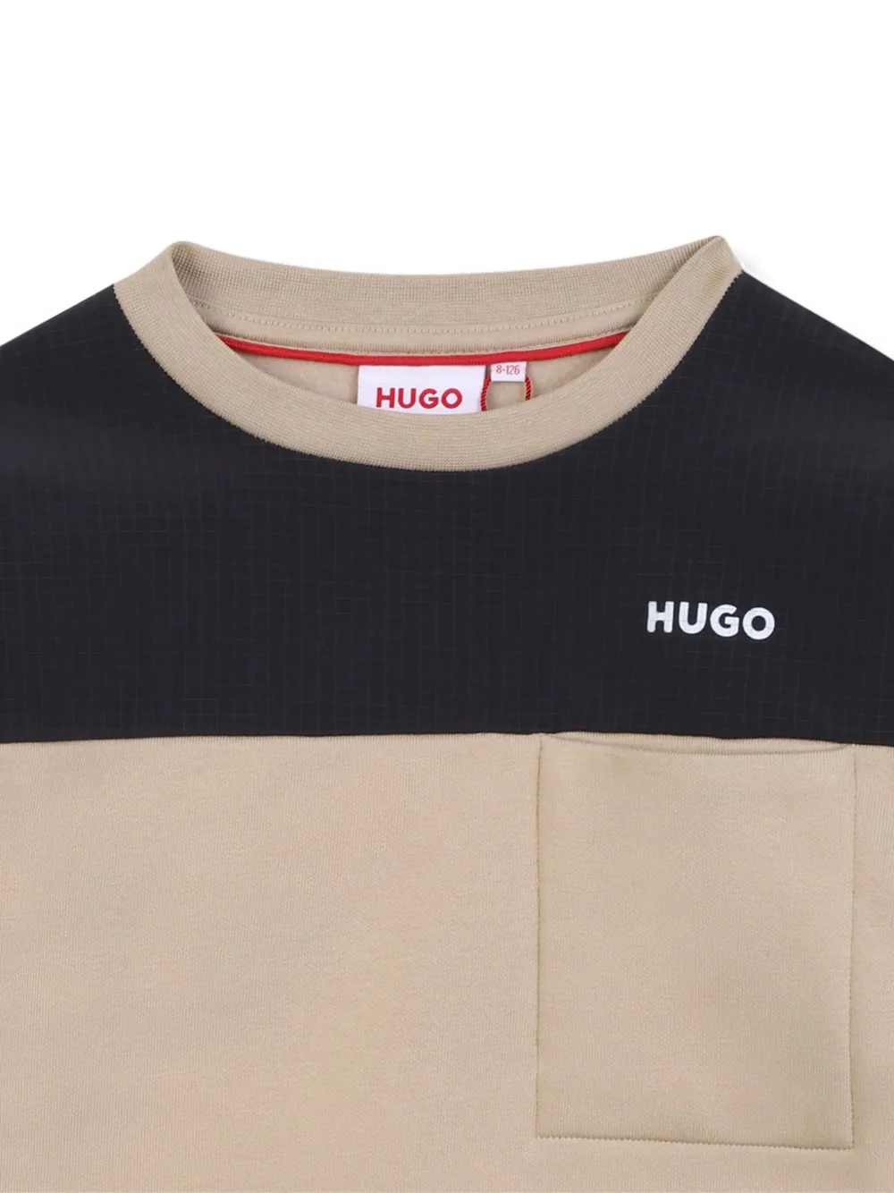 HUGO KIDS Sweater met colourblocking Beige