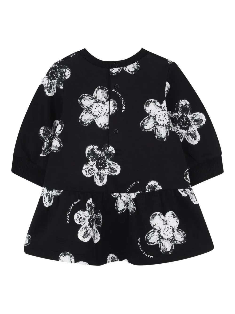 Marc Jacobs Kids Jurk met bloe print Zwart