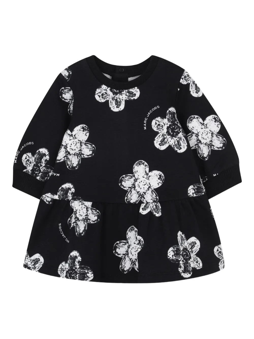 Marc Jacobs Kids Jurk met bloemenprint - Zwart