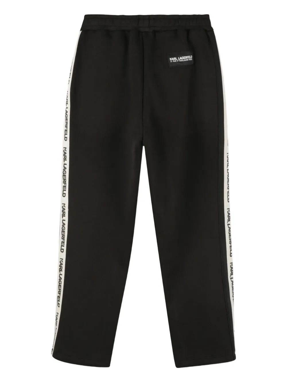 Karl Lagerfeld Kids Trainingsbroek met elastische tailleband Zwart