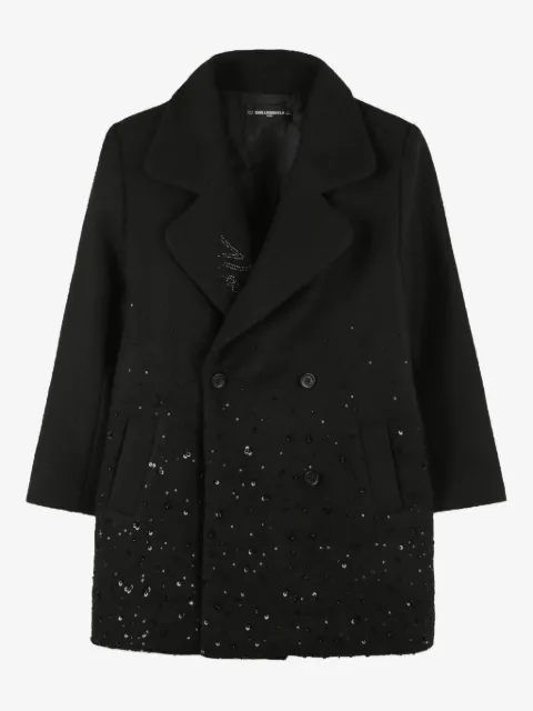 Karl Lagerfeld Kids Doppelreihiger Mantel mit Pailletten