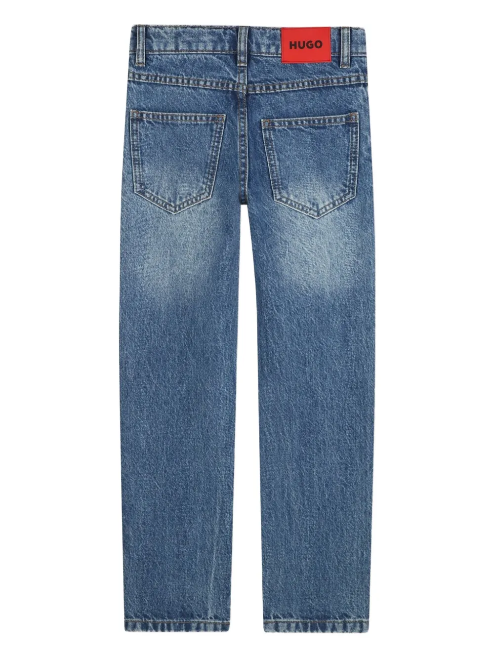 HUGO KIDS Jeans met vervaagd effect Blauw