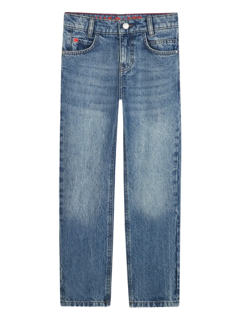 HUGO KIDS Jeans met vervaagd effect Blauw