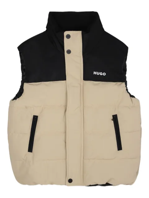 HUGO KIDS padded colour-block gilet