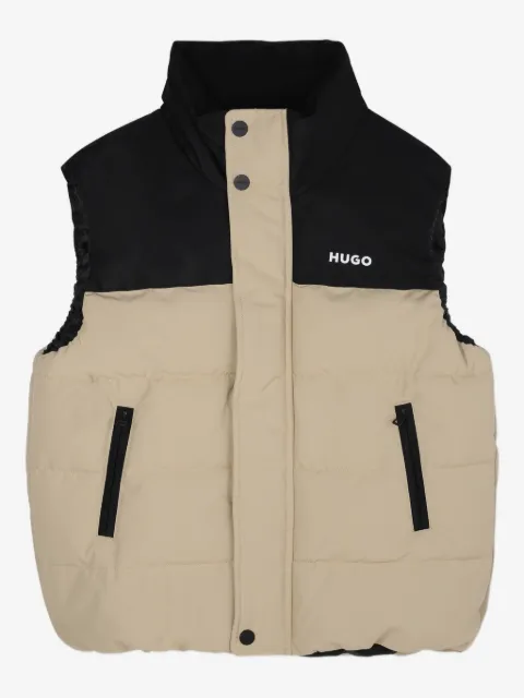 HUGO KIDS gilet matelassé à design colour block
