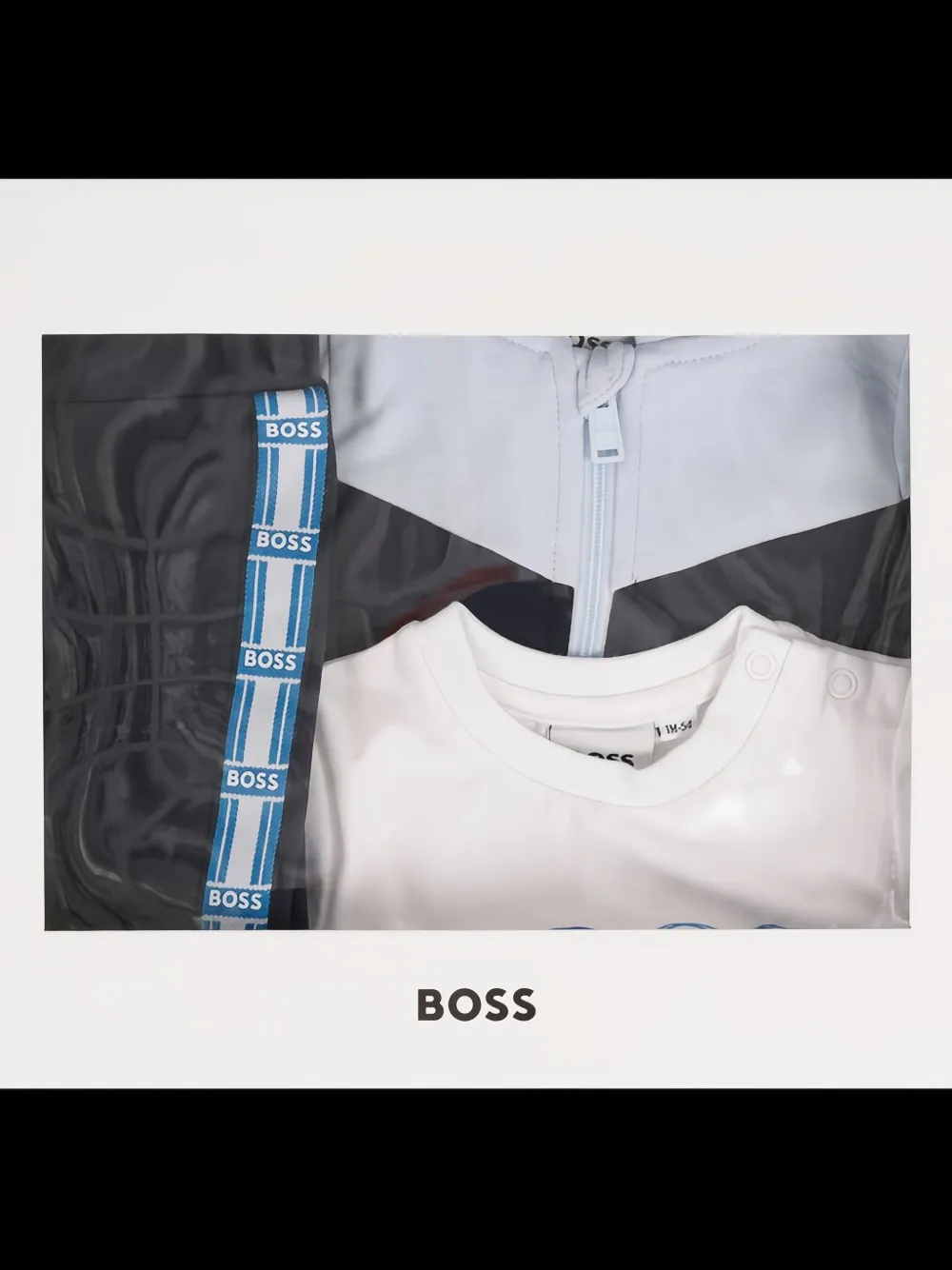 Bosswear Hooded Logo-detail Tracksuit (set Of Three) In Blue