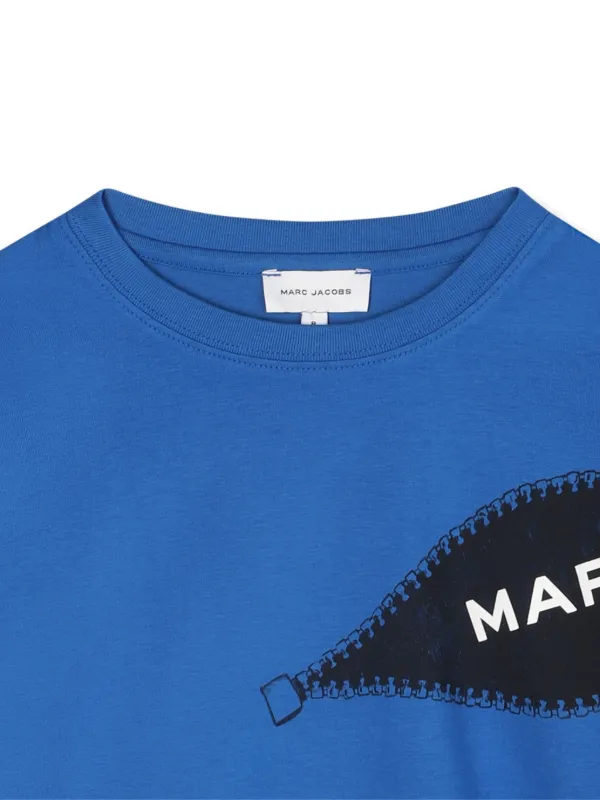 Marc Jacobs Kids graphic-print short-sleeve T-shirt | Blue | FARFETCH