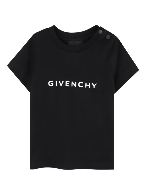 Givenchy Kids logo-print short-sleeves T-shirt | Black | FARFETCH