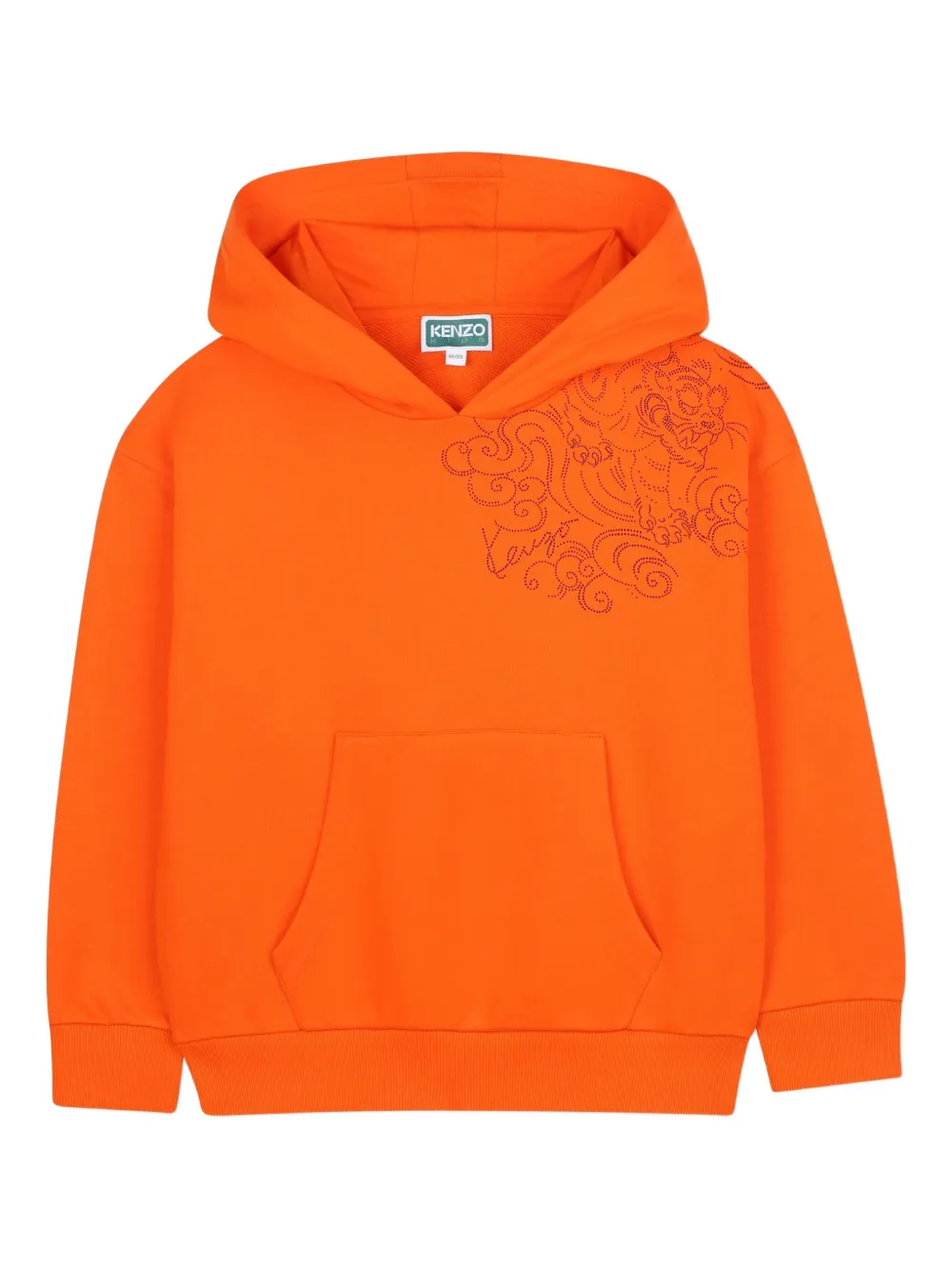 Kenzo Kids Hoodie met print Oranje