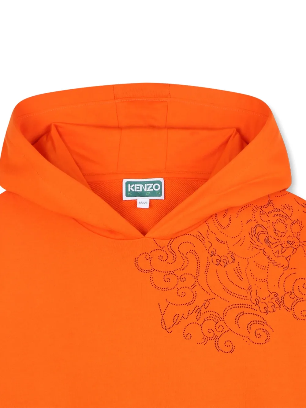 Kenzo Kids Hoodie met print Oranje