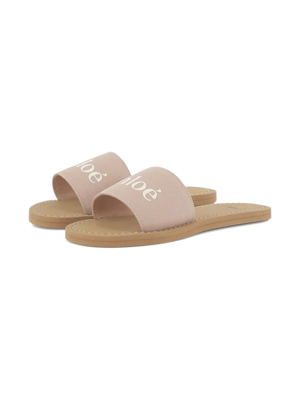 Chloé Kids logo-print sandals Pink
