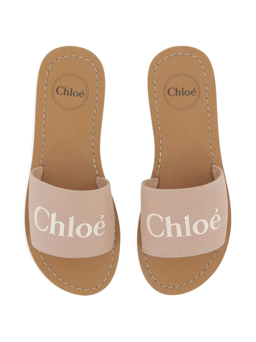 Chloé Kids logo-print sandals Pink