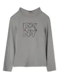 Dkny Kids mock-neck logo-print top - Grey