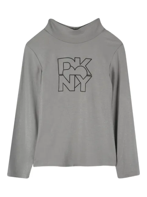 Dkny Kids mock-neck logo-print top