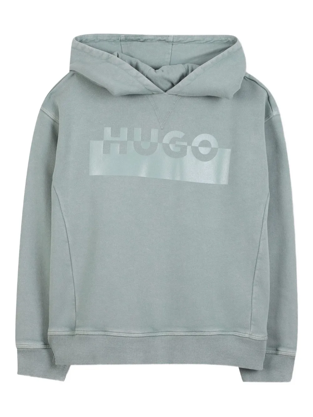 HUGO KIDS Felpa con cappuccio e logo - Blu