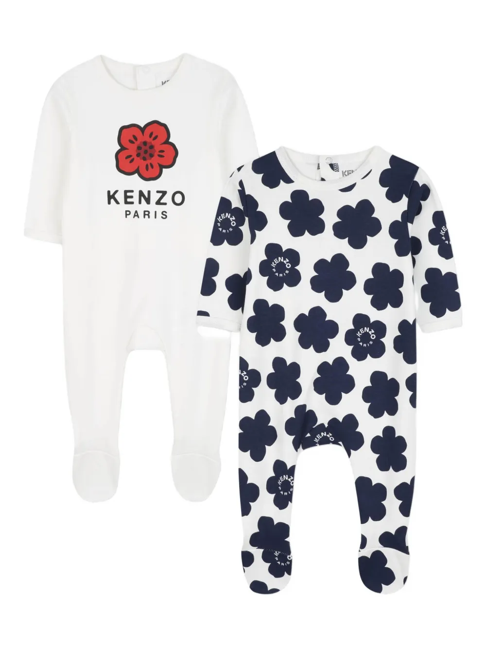 Kenzo Kids Pyjama met bloemenprint - Wit