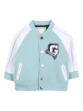 Givenchy Kids racing stripe baseball jacket - Grey