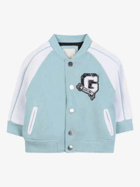 Givenchy Kids racing stripe baseball jacket
