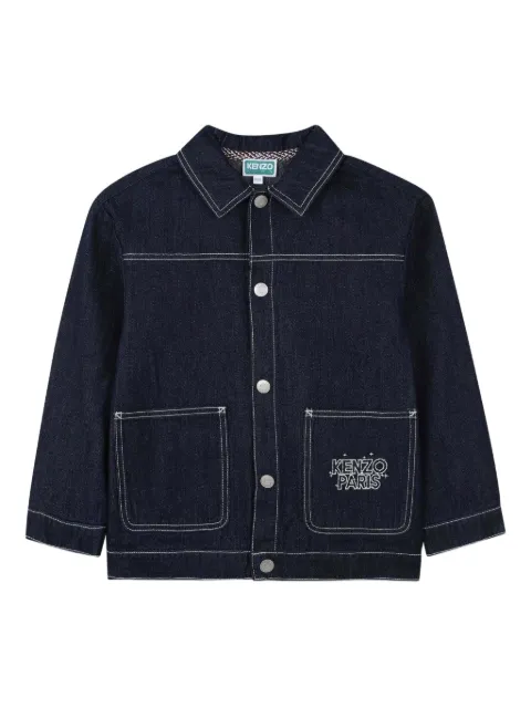 Kenzo Kids embroidered denim jacket