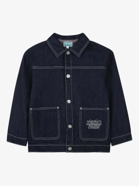 Kenzo Kids embroidered denim jacket