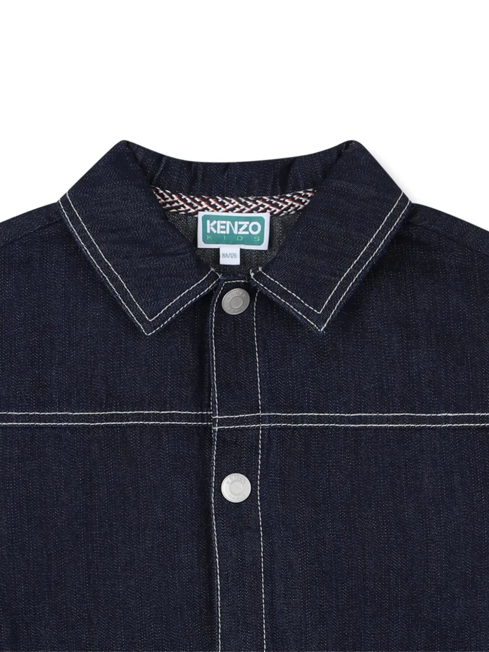 Kenzo Kids Spijkerjack met borduurwerk Blauw