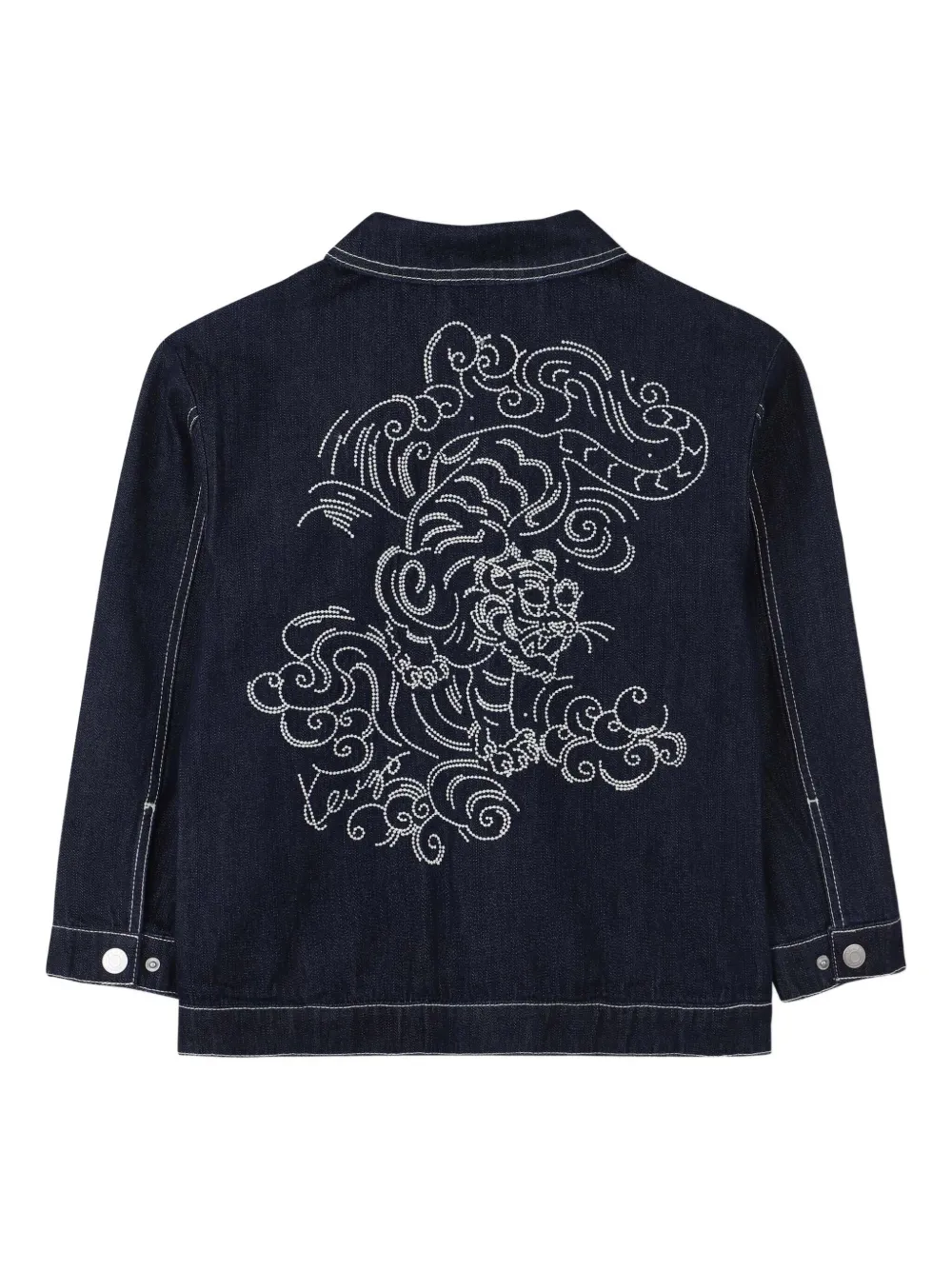 Kenzo Kids Spijkerjack met borduurwerk Blauw