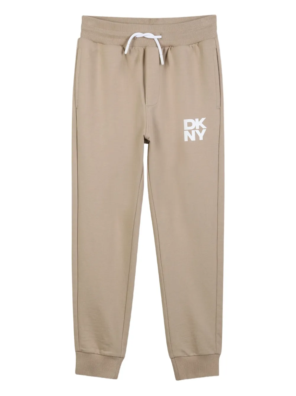 Dkny Kids Trainingsbroek met logoprint Beige