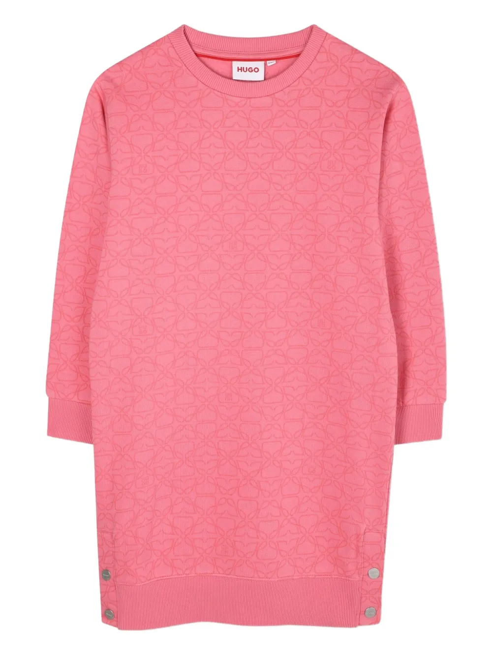HUGO KIDS Jersey sweaterjurk Roze