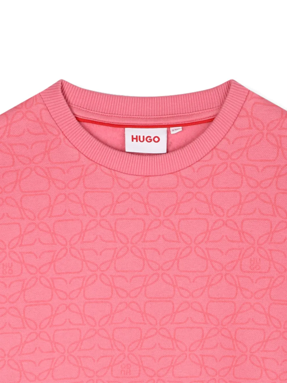 HUGO KIDS Jersey sweaterjurk Roze