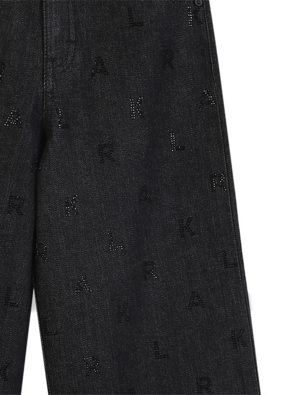 Karl Lagerfeld Kids Jeans met logoprint Zwart